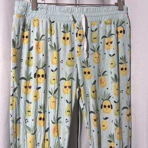 Little Sleepies Women's Medium Pajama Bottoms Bamboo Pants Pineapple Print